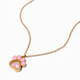 Pink Paw Shaker Pendant Necklace,