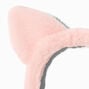 Furry Pink Cat Ears Headband,