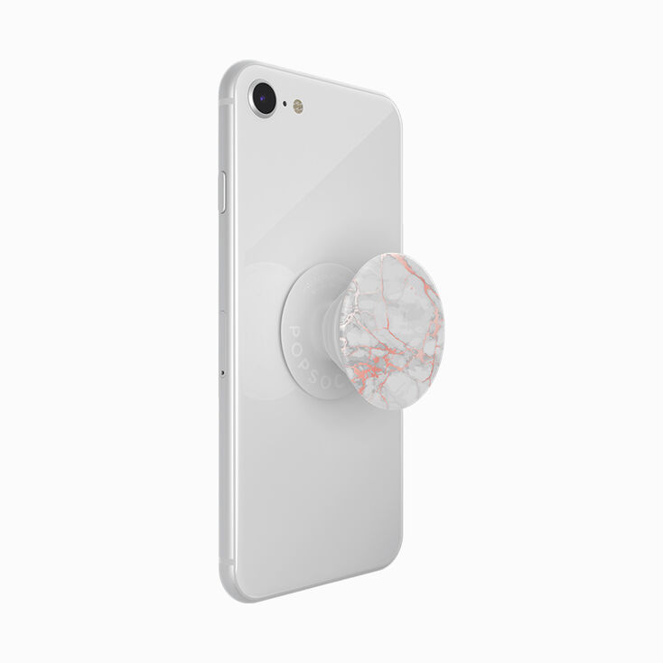 PopGrip PopSockets&reg; interchangeable - Lutz marbr&eacute; couleur dor&eacute; rose,