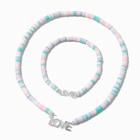Claire&#39;s Club Love Pastel Fimo Clay Beaded Jewelry Set - 2 Pack,