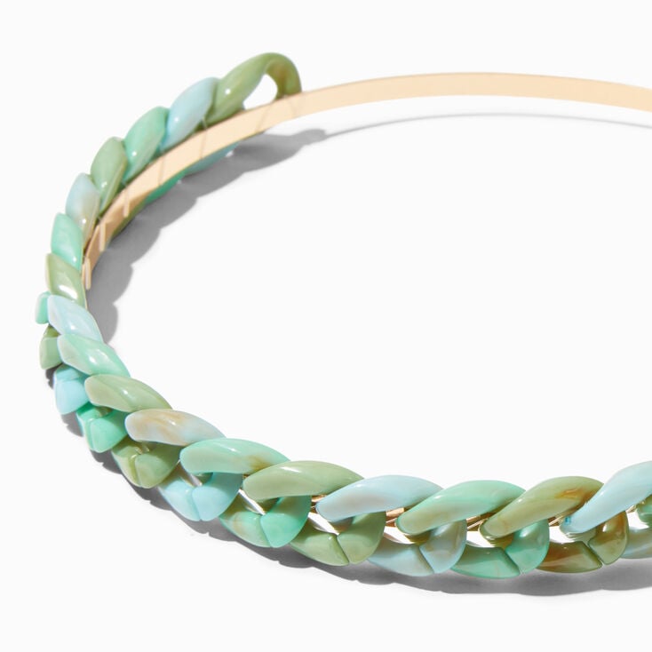 Jade Green Chain Link Headband,