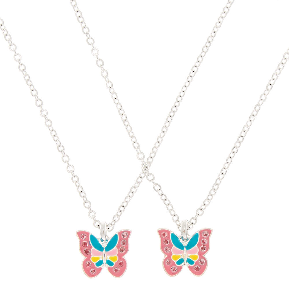 Best Friends Butterfly Pendant Necklaces - 2 Pack,