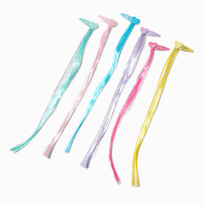 Conversation Hearts Faux Hair Snap Clips - 6 Pack,