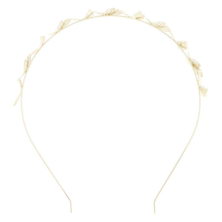 Claire&#39;s Club Metal Butterfly Headband - Gold,