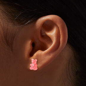 Red Gummy Bears&reg; Sterling Silver Post Stud Earrings,