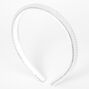 Silver Rhinestone Pearl Multi-Row Headband - White,