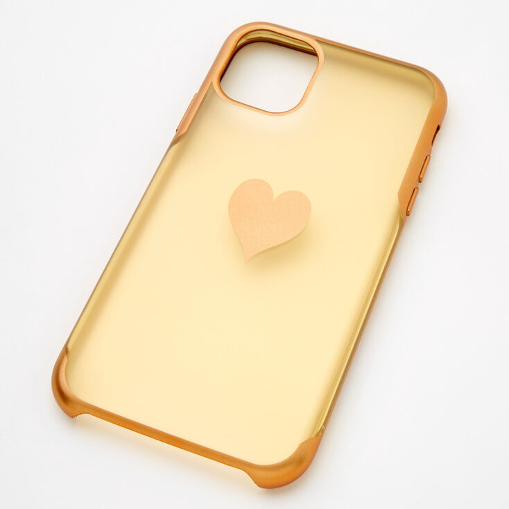 Gold Frosted Heart Phone Case - Fits iPhone&reg; 11,