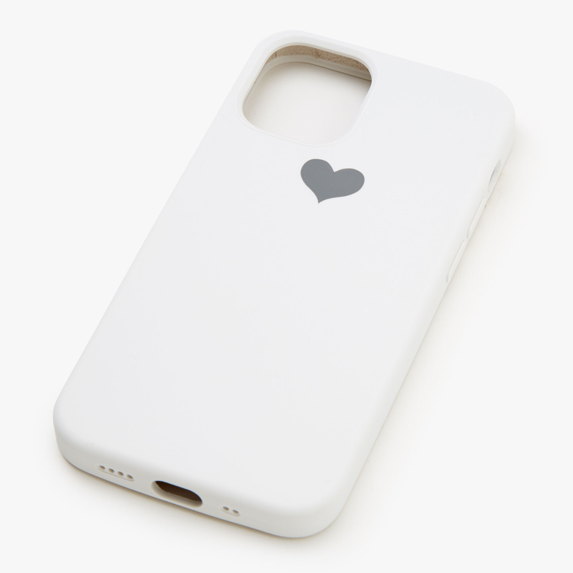 White Heart Protective Phone Case - Fits iPhone® 12 Mini,