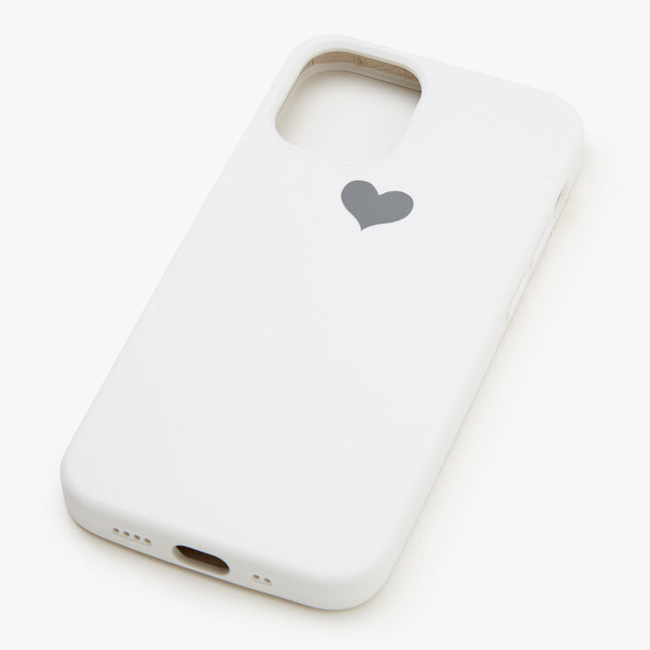 Coque de protection pour portable blanche avec c&oelig;ur - Compatible avec iPhone&reg; 12 Mini,