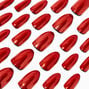Faux ongles vegan stiletto couleur chrome rouges - Lot de 24,