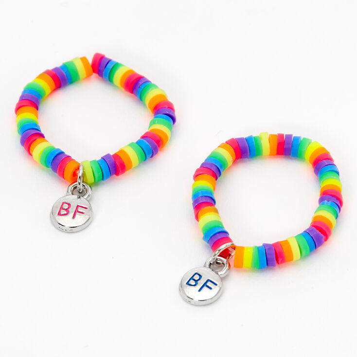 Best Friends Rainbow Stretch Rings - 2 Pack,