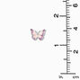 Pink &amp; Purple Ombr&eacute; Butterfly Stud Earrings,