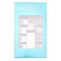 Adhesive Stiletto Faux Nail Set - Clear, 100 Pack,