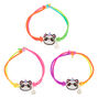 Neon Glitter Panda Stretch Friendship Bracelets - 3 Pack,