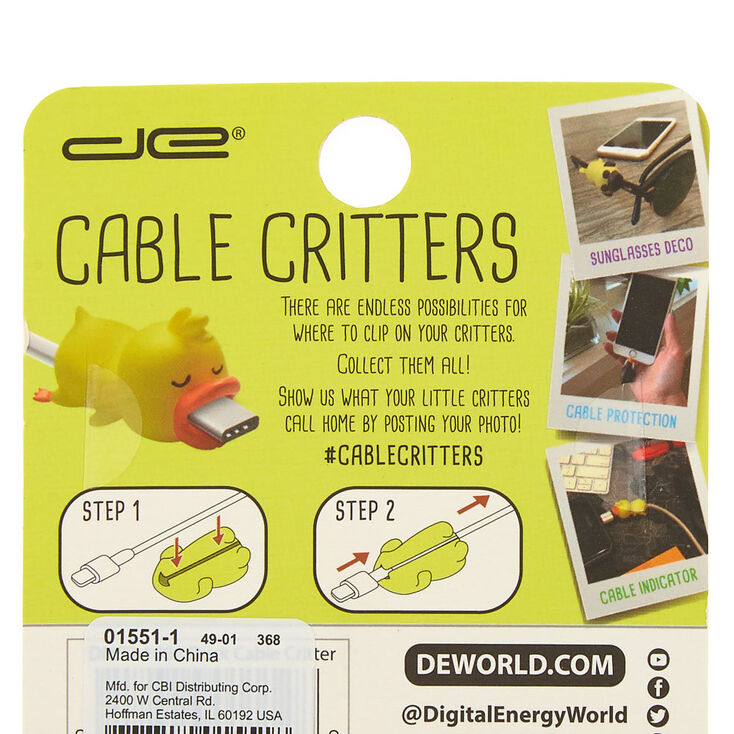 Duck Cable Critter - Yellow,
