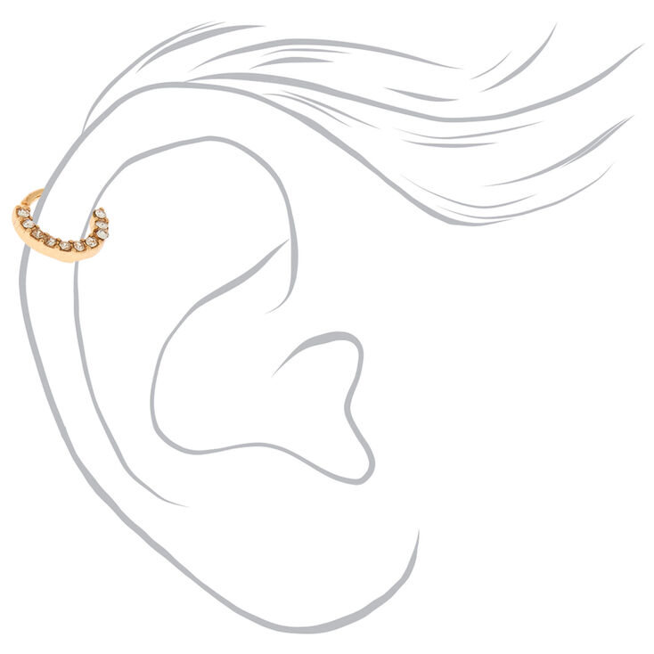 Mixed Metal 20G Mini Crystal Cartilage Hoop Earrings - 3 Pack,