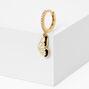 Gold 22G Enamel Butterfly Charm Cartilage Hoop Earring,