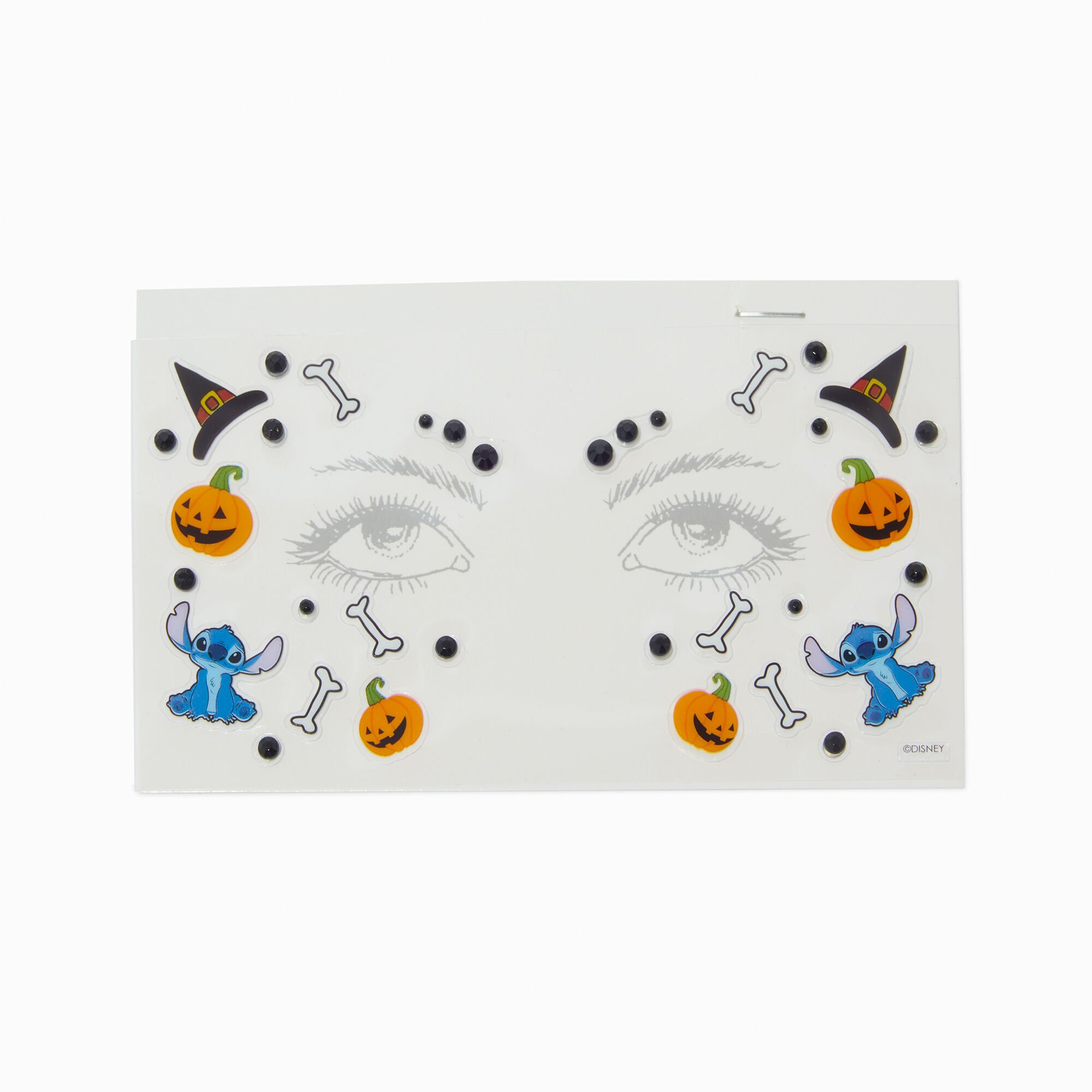 Disney Stitch Halloween Gemstones Face Stickers - 29 Pack,