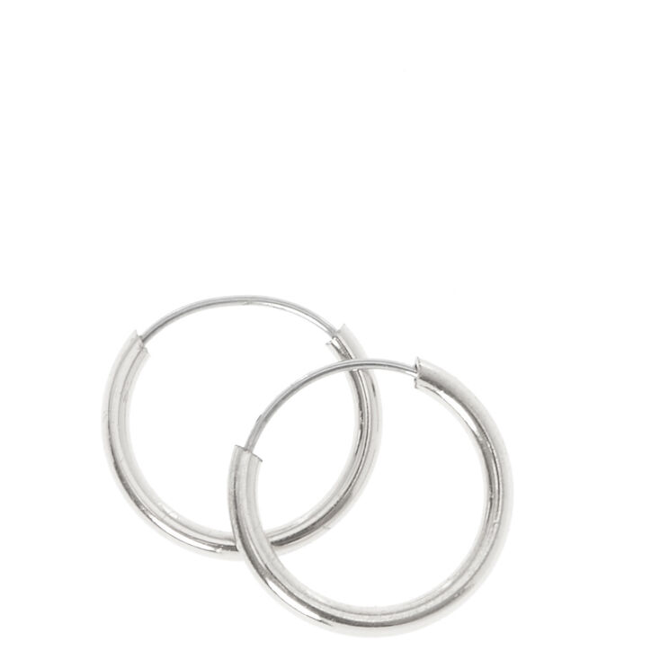 10mm Silver Mini Hoop Earrings Claire S Us 10mm Silver Mini Hoop Earrings