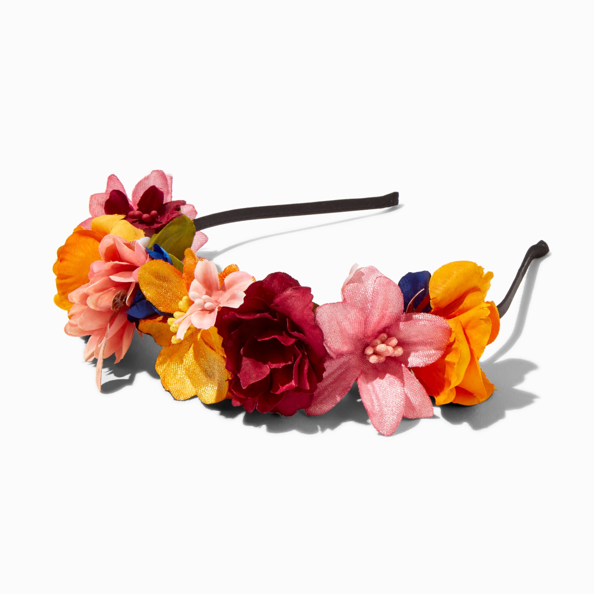 Serre-tête fleurs roses variées,