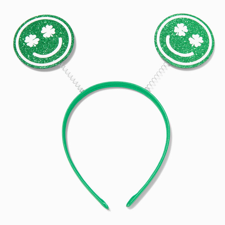 St. Patrick&#39;s Day Happy Face Deely Bopper Headband,