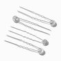 Silver Halo Hair Pins - 6 Pack,