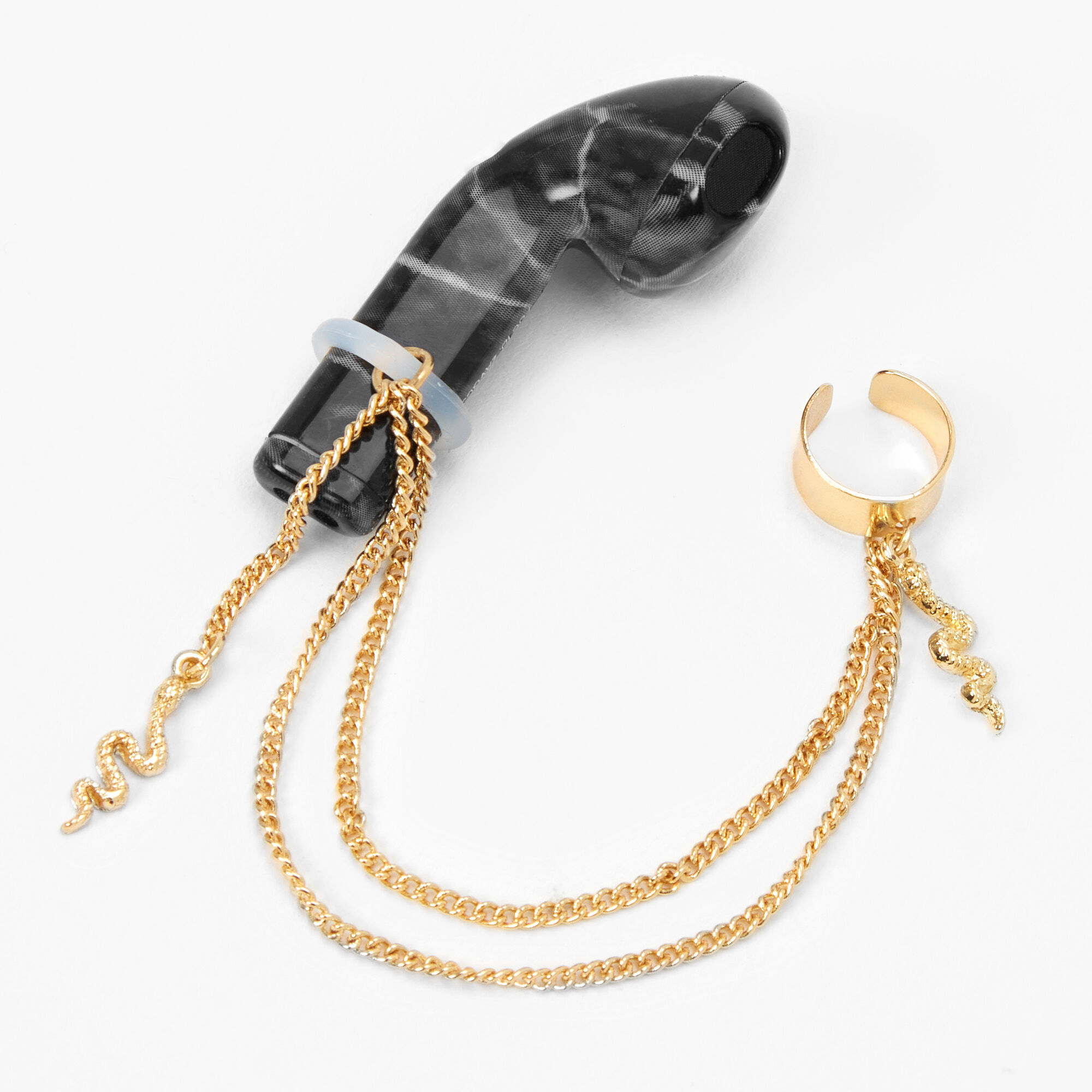 Manchettes d’oreilles serpent couleur dorée - Compatible avec les AirPods® de Apple,