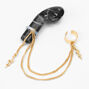Manchettes d&rsquo;oreilles serpent couleur dor&eacute;e - Compatible avec les AirPods&reg; de Apple,