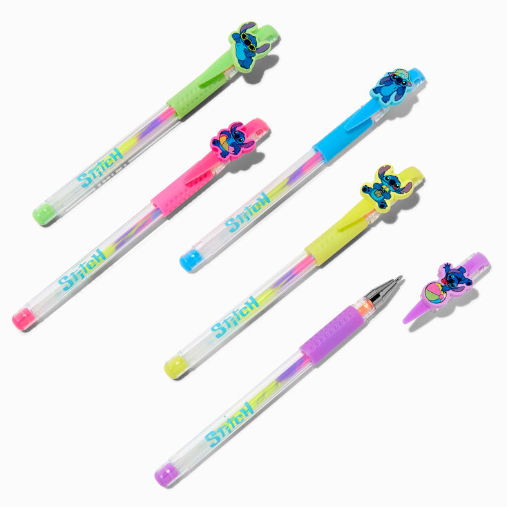 Disney Stitch Claire&#39;s Exclusive Summer Gel Pen Set - 5 Pack,