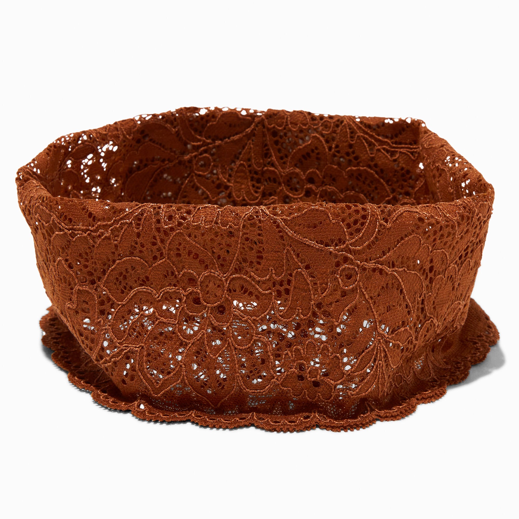 Dark Brown Lace Headwrap,