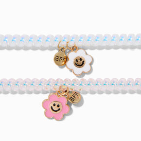 Best Friends Smiling Flower Spiral Choker Necklaces - 2 Pack,