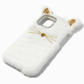 Furry White Kitty Cat Phone Case - Fits iPhone&reg; XR/11,