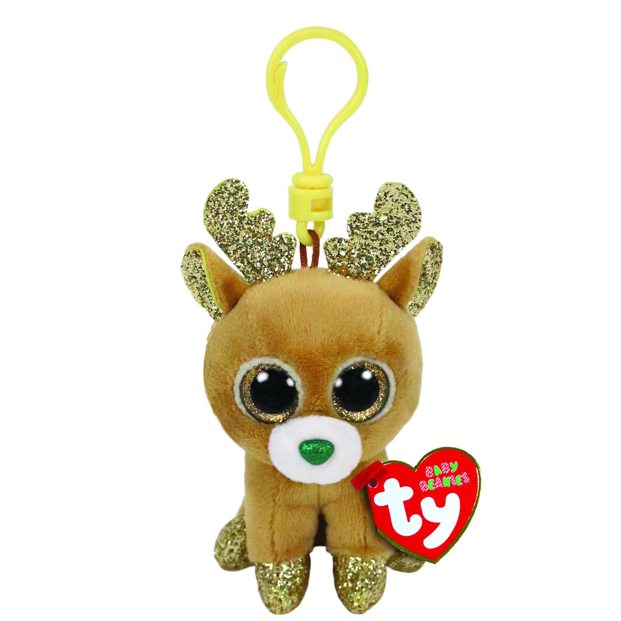 Porte cl s clip Glitzy le renne de Ty Beanie Boo Claire s FR