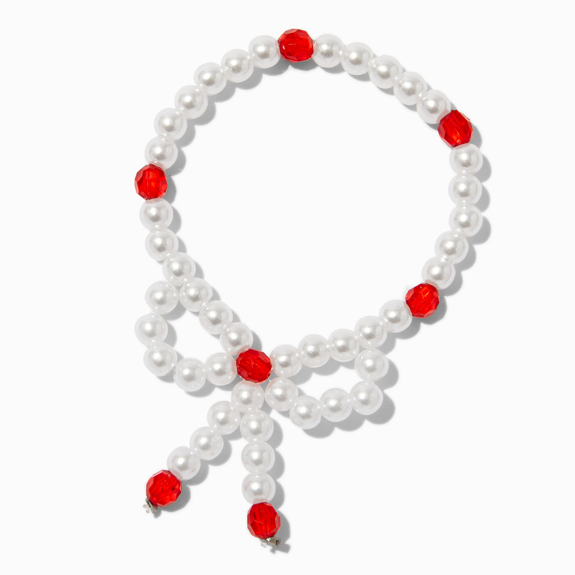 Parure de bijoux perlés nœud et perle d'imitation fêtes Claire's Club - Lot de 2,