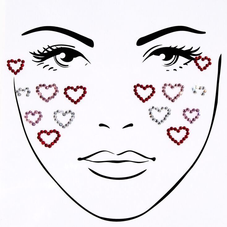 Heart Face Gems,