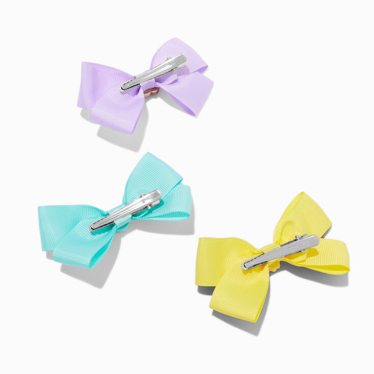 Claire&#39;s Club Loopy Ribbon Hair Bow Clips - 3 Pack,