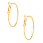 Gold-tone 30mm Textured Hoop Earrings,