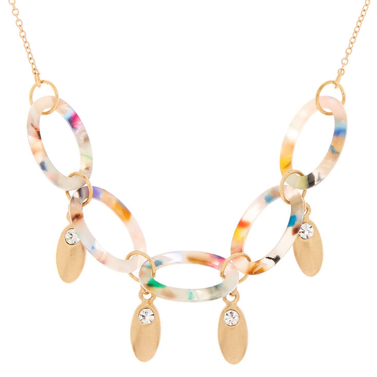 Claire's Collier volumineux à maillons en résine peinte