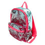 Sac &agrave; dos &agrave; paillettes r&eacute;versibles de rose et menthe.,