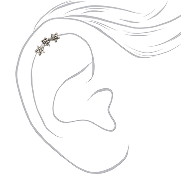 Titanium Star Curve Cartilage Earring,