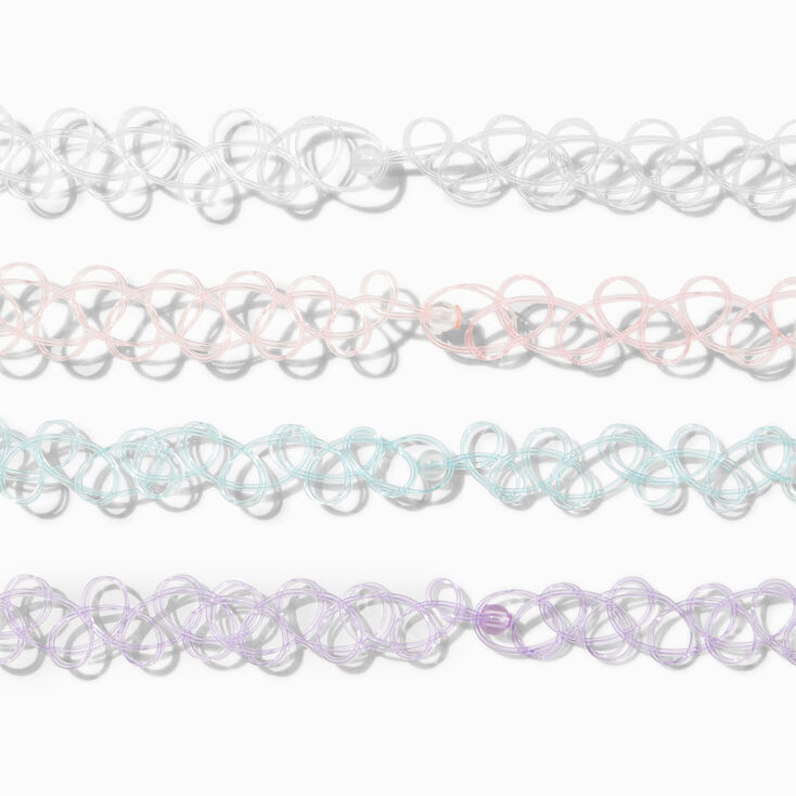 Ras-de-cou effet tatouage flocon de neige best friends - Lot de 4,