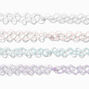 Ras-de-cou effet tatouage flocon de neige best friends - Lot de 4,