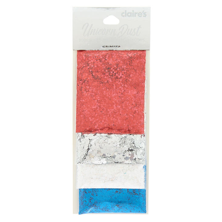 4th of July Unicorn Dust Body Glitter - 4 Pack,