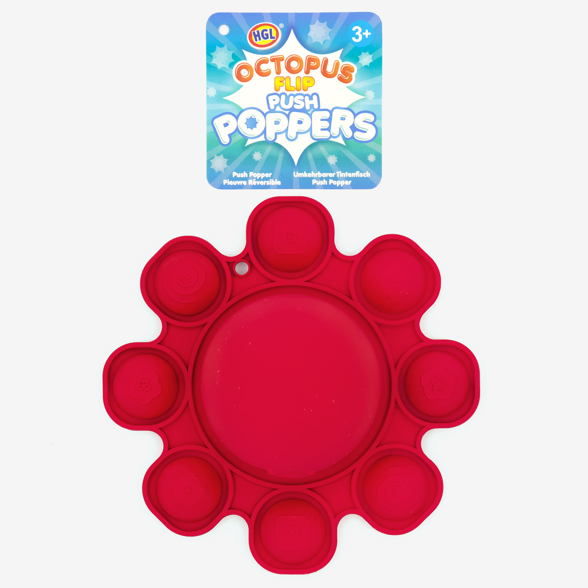Claire's Jouet fidget Push Poppers pieuvre réversible taille XL - Les modèles peuvent varier
