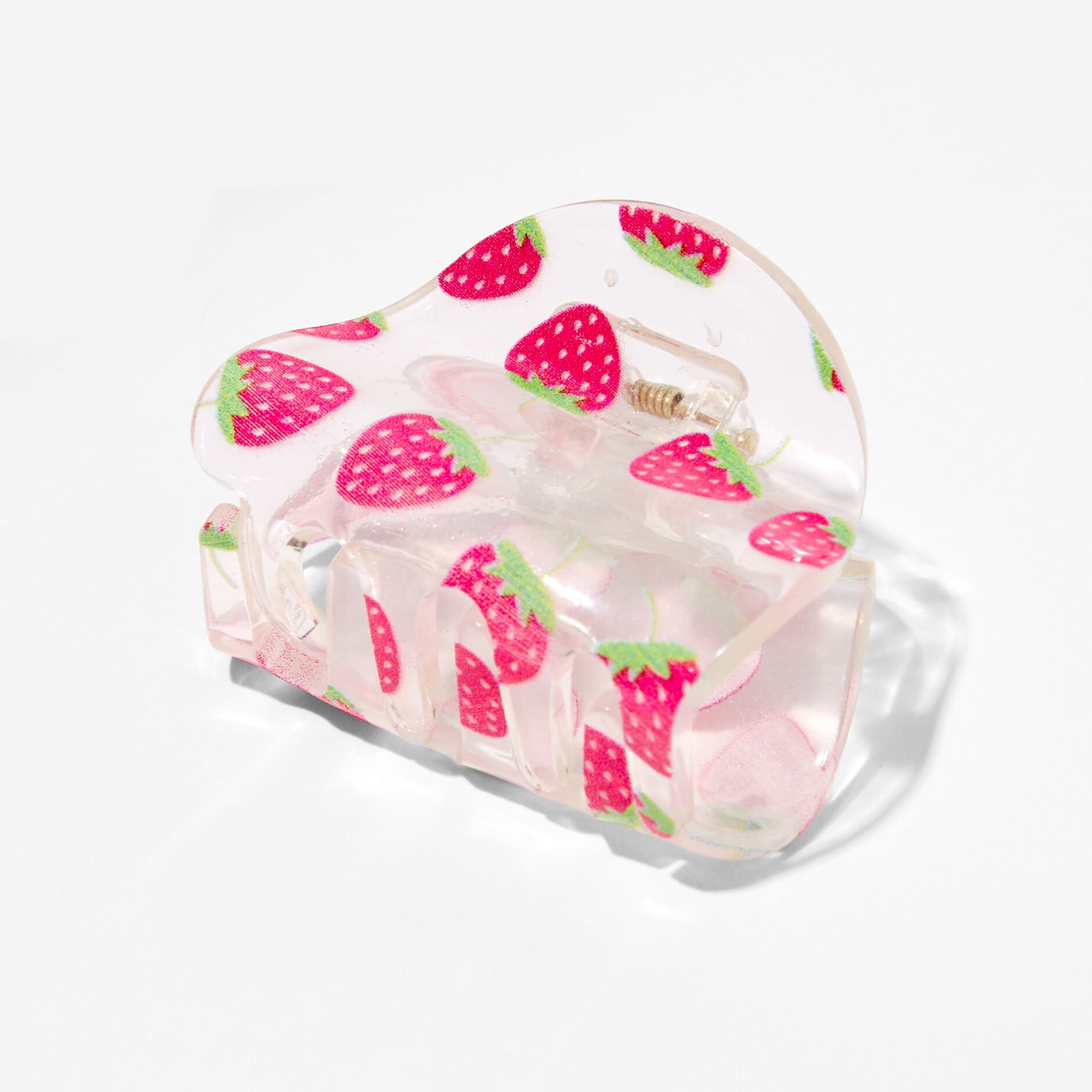 Transparent Strawberry Hair Claw,