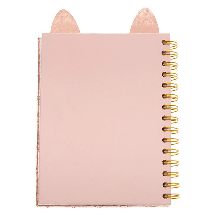 Cat Metallic Notebook - Rose Gold,