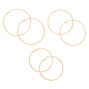 Gold Graduated Hoop Earrings - 3 Pack,