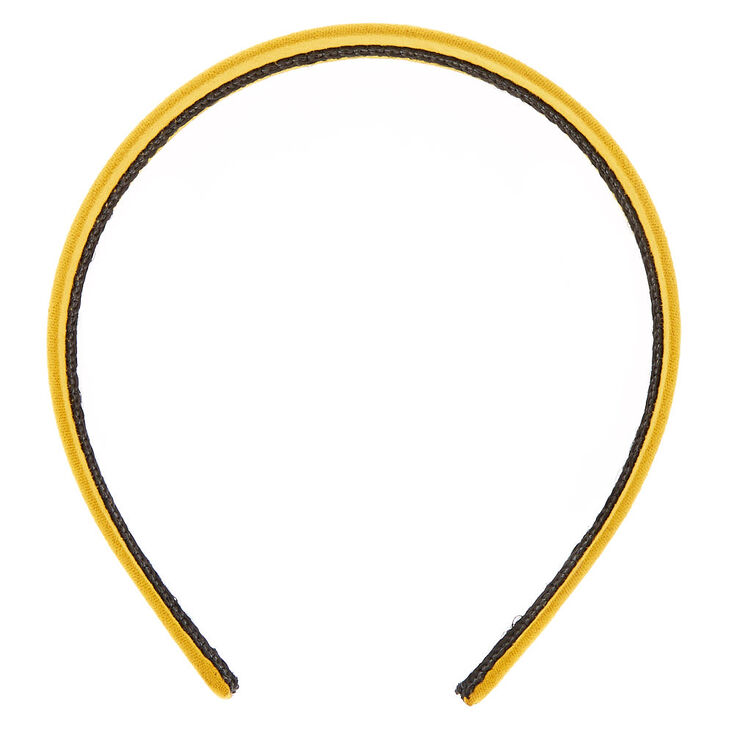 Wide Suede Headband - Mustard,