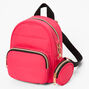 Neon Pink Small Backpack and Coin Pouch,