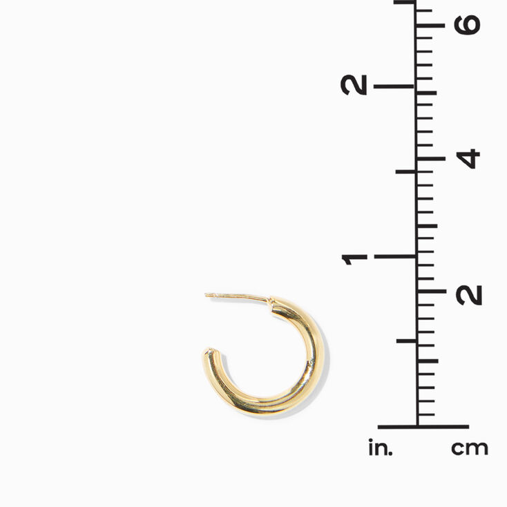 C LUXE by Claire&#39;s 18kt Gold Plated 18mm Thick Hoop Earrings,